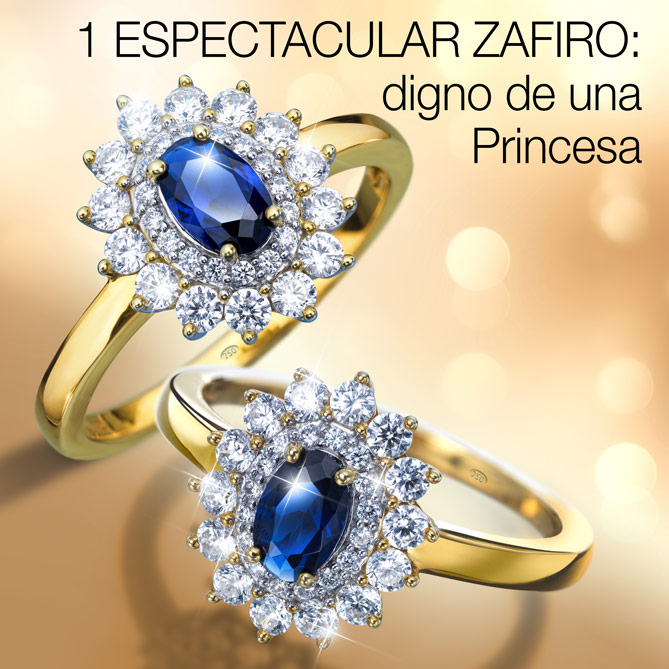 Anillo de Oro, Zafiro y Diamantes , Compromiso Real, Galería del  coleccionista