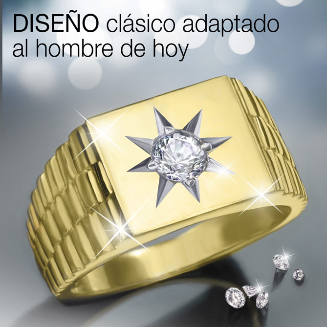 Anillo de caballero MAGNIFICENT: Oro de 9 Quilates, imprescindible en la Alta Joyería masculina