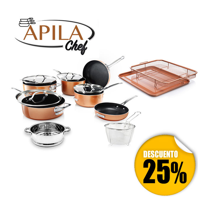 Batería de cocina Apila Chef: 25% de DESCUENTO